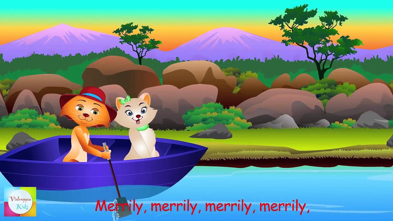 Row Row Row Your Boat Nursery Rhymes - Cartoon Animation For Children