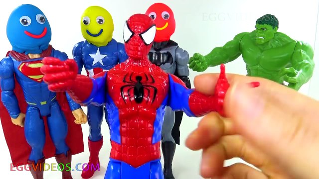 Learn Colors Finger Family Nursery Rhymes Superhero Compilation Play Doh Hulk Batman Body Paint Hand
