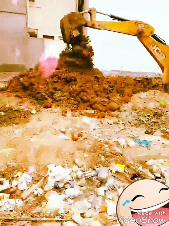 Bulldozer digging the land