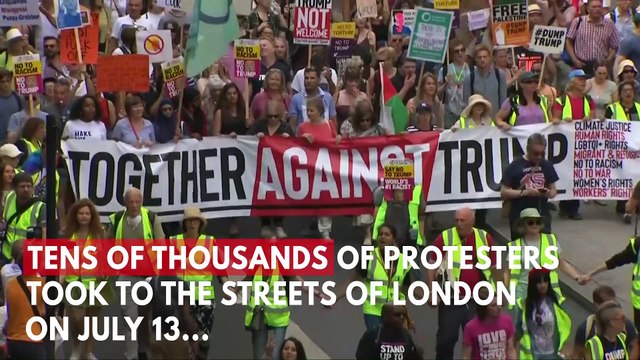 Huge Protests In London To Mark Trump's Visit