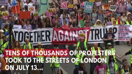 Huge Protests In London To Mark Trump's Visit