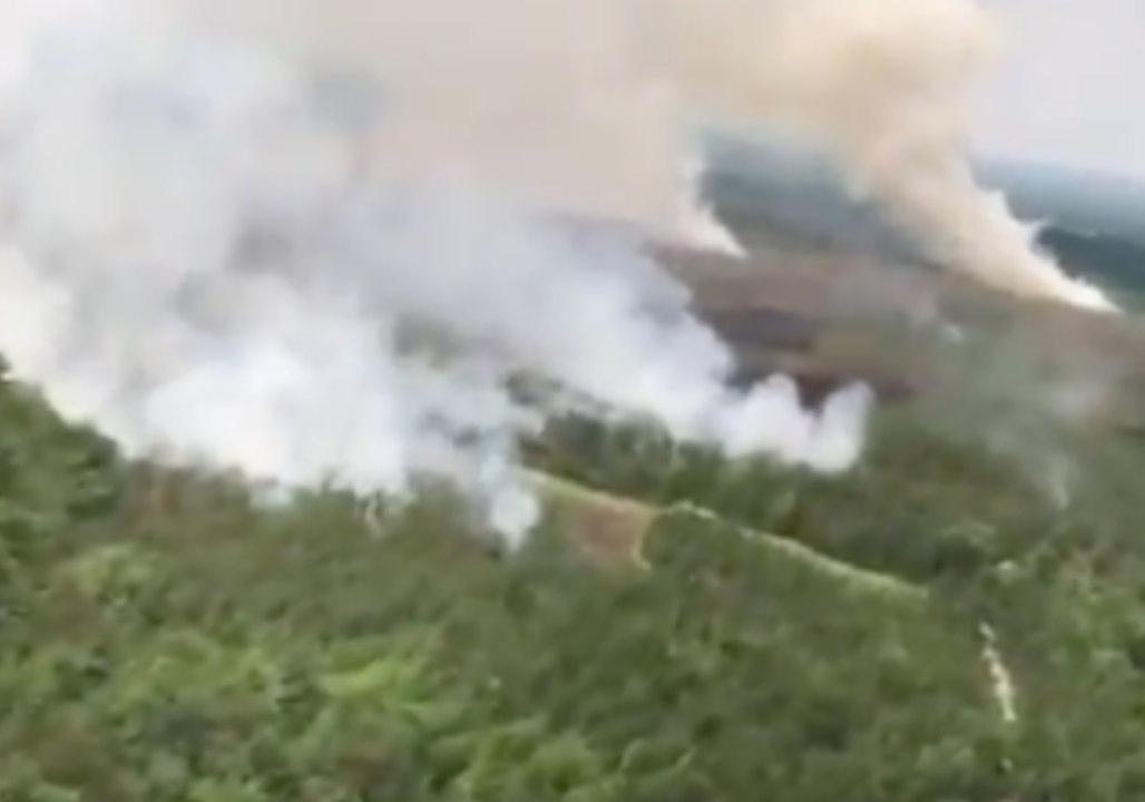 State Officials Respond to Forest Fire Burning in Upstate New York