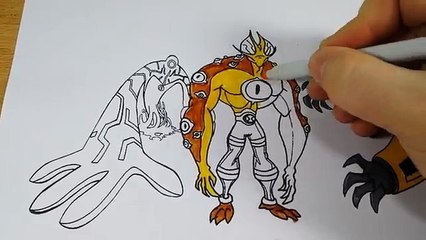 Coloring Pages Ben 10 Upgrade Eye Guy Armodrillo - Coloring Videos Ben 10 Coloring Book 2018