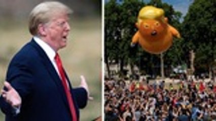 Trump in London: Massive Protests, Standoff with CNN | THR News