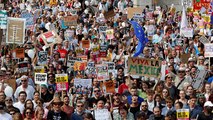 شاهد: مظاهرة حاشدة في لندن ضدّ زيارة ترامب إلى بريطانيا
