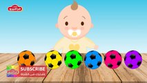 تعليم الاطفال الالوان باللغتين العربية والانجليزية - تعلم اغنية الألوان بالانجليزي مع طفل يضحك