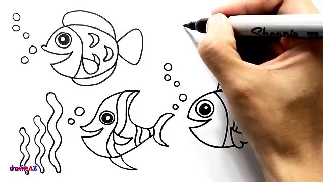 Sea Animals Coloring Pages for Kids & Cute Coloring Book for Children