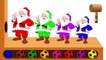 Learn Colors Santa Claus Finger Family Song for Children Toddlers WOODEN TOYS Soccer Balls for Kids