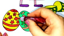 Peppa Pig Easter Eggs Coloring Pages For Kids Learn Colors For Children