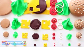 Learn Sizes from Biggest to Smallest for Kids with Play Doh Hamburgers RainbowLearning