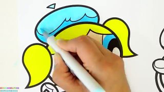 Powerpuff Girls Coloring Book Bubbles PPG Colouring Pages Rainbow Splash rscb