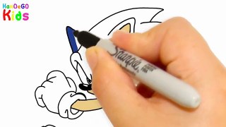 Draw and colors Sonic The Hedgehog
