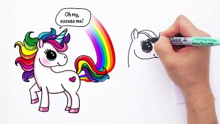 How to Draw a Cartoon Unicorn Farting Easy and Cute