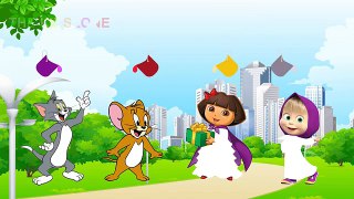 Wrong Colors Tom And Jerry Dora The Explorer Masha Finger Family Song For Kids And Toddler