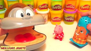 Peppa Pig et Singe en Compétition de Gourmandises en Pâte à modeler Play Doh