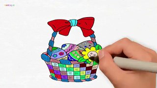 Coloring Pages Easter Egg Surprise Coloring Book Videos For Children Rainbow Learning Color 4K