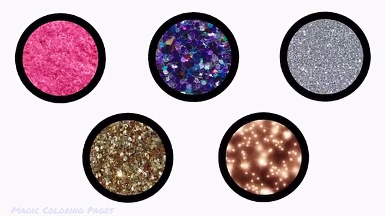 GLITTER Circle Coloring Pages for Kids | How to Draw Circle for Kids | Painting Coloring Book