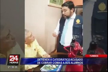 Tumbes: intervienen a docente por recibir coima