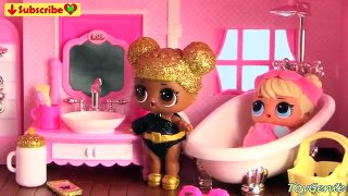 LOL Surprise Dolls New Bathroom In Dollhouse Toy Video