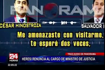 Congresistas se pronuncian tras renuncia de Salvador Heresi a la cartera de Justicia