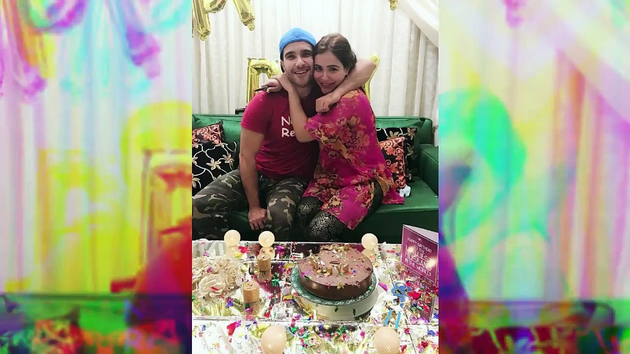 Feroze Khan Celebrating His Birthday With His Wife