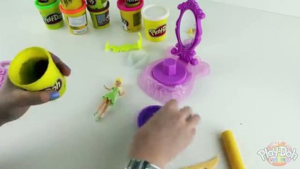 ♥ Tinkerbell Fashion Collection Play Doh Disney Fairy Tinker Bell Dress Up with Playdough Modeling