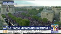 Coupe du monde: les Champs-Elysées envahis par les supporters venus fêter la victoire des Bleus
