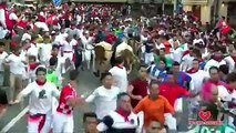 The fourth run of Pamplona's week-long bull-running festival on July 10, saw only a handful of injuries and no gorings during the quick, 2 minute and 15 second