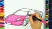 الرسم والتلوين للأطفال | كيفية رسم سيارة الوردي | | الرسم للأطفال | الأطفال ألوان الفيديو