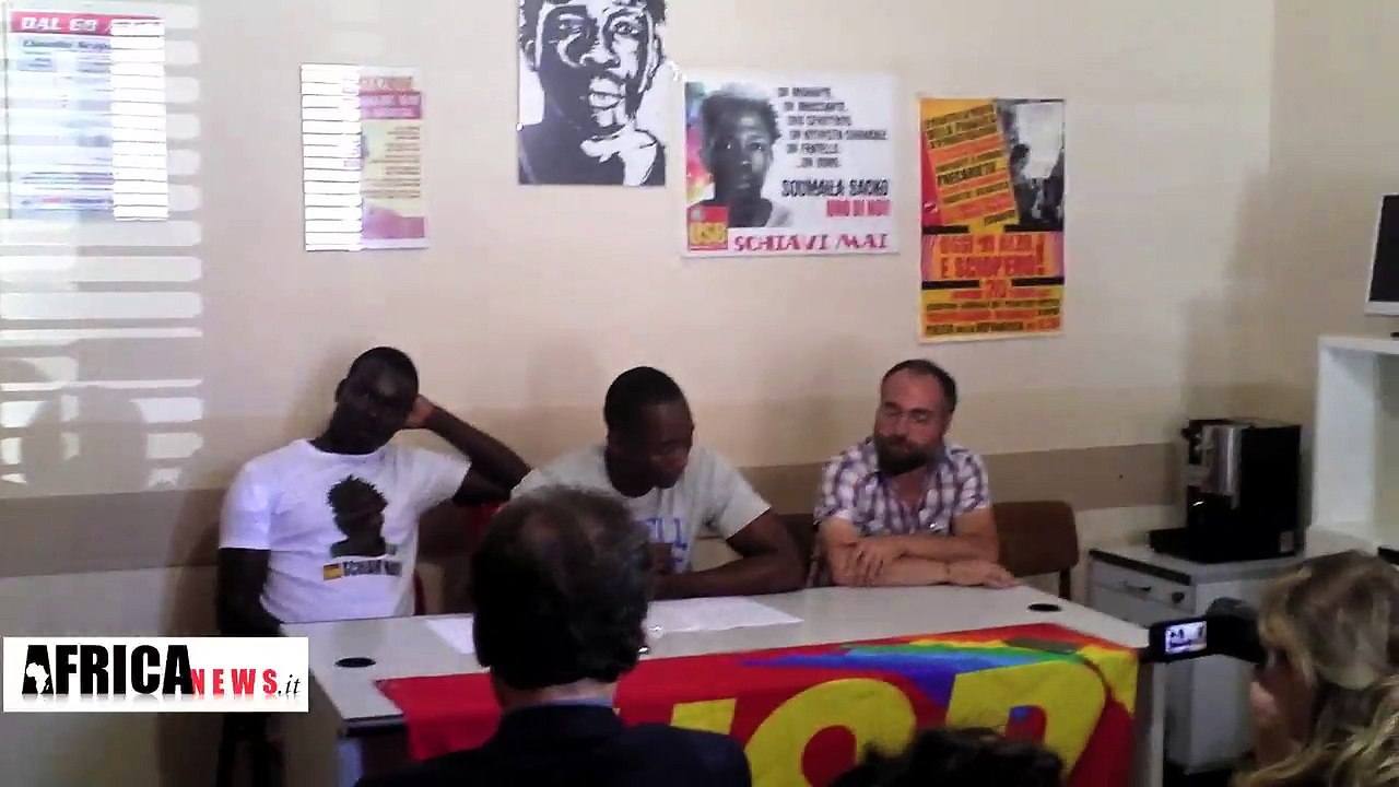 Conf stampa sindacato USB Soumaila Sacko del 13-07-2018