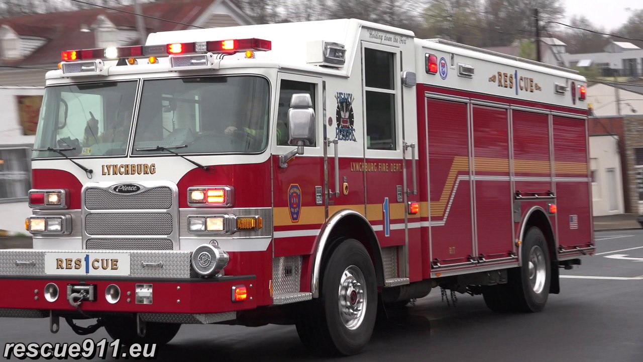 [FIRE RESPONSE] Medic 3 + Rescue 1 + Engine 3 Lynchburg Fire Department