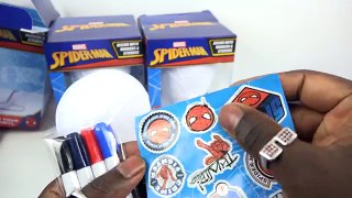 Rainbow Spiderman Painting VS Red & Green Spiderman SuperHeroes With Washable Non Toxic Paint