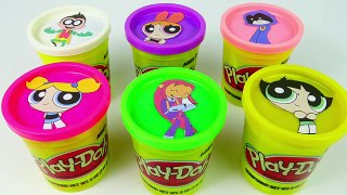 POWERPUFF GIRLS VS TEEN TITANS GO Play-Doh Learn Colors with Surprise TOYS
