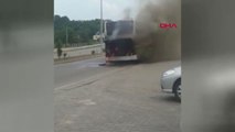 Sinop'ta Tur Otobüsü Yandı