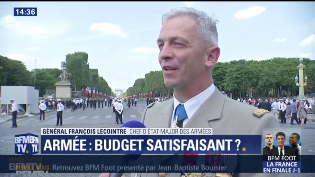 Budget aux armées: "Avant que l'argent ne produise ses effets, il faudra un peu de temps. Il y a une inertie qui se poursuit dans l'éreintement des armées", affirme le chef d'état-major, le général François Lecointre