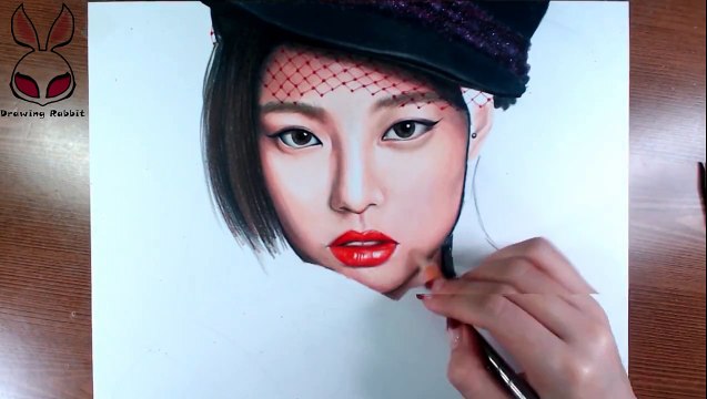 블랙핑크 - 제니 그림 그리기 (BLACKPINK - Jennie portrait Speed Drawing) [Mystic_Painter]