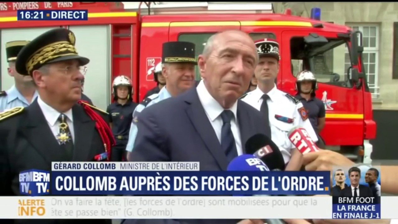 "On est extrêmement vigilant", déclare Collomb auprès des forces de l’ordre
