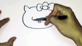 Belajar menggambar hello kitty cute untuk anak