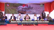 Nepal, on Thursday, gifted the first pair of one-horned rhinoceros to the northern neighbor China with an aim of enhancing the bilateral ties between the two co
