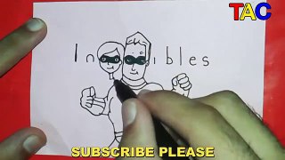 How To Turn Words Incredibles Into Cartoon - The Incredibles 2 - Theakashcreations