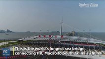 You can now receive a 4G signal anywhere on the world's longest sea bridge. Stretching 55 kilometers, the Hong Kong-Zhuhai-Macao Bridge  consists of three cable