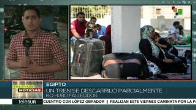 Egipto: 55 heridos tras descarrilamiento de tren de pasajeros