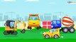 Cement Mixer Truck Excavator Dump Truck in the City | Bip Bip Cars New Cartoon for Kids