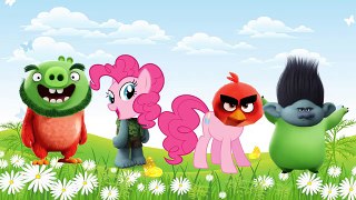 Wrong Heads Angry Birds Movie My Litte Pony Trolls Movie For Learning Colors