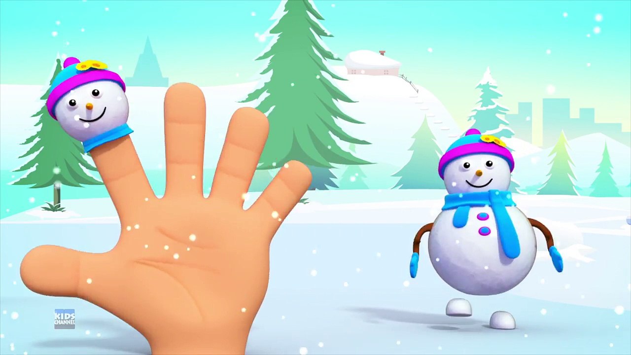 Bonhomme de neige Doigt Famille | Vidéo pour les tout-petits | Xmas Rhymes | Snowman Finger Family