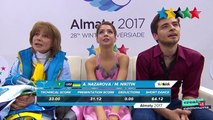 FIGURE  FREE SKATING SHORT DANCE COUPLE S. KOCH C NUECHTERN ALMATY  seen in Pyeong Chang 2018