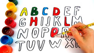 How to Draw abcdefghijklmnopqrstuvwxyz - Learn ABC Song For Kids - learn alphabet for kids