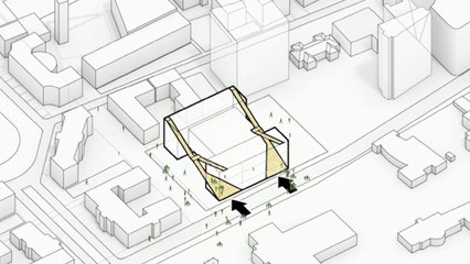 Projekti i plote i Teatrit te ri. Paraqitja grafike sipas konceptit te studios belge