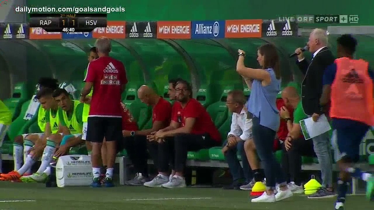 Philip Malicsek Goal HD - Rapid Vienna 1 - 1 Hamburger SV - 14.07.2018 (Full Replay)