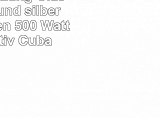 Infrarotheizung Glas mit Bild und silbernem Rahmen 500 Watt  lang Motiv Cuba